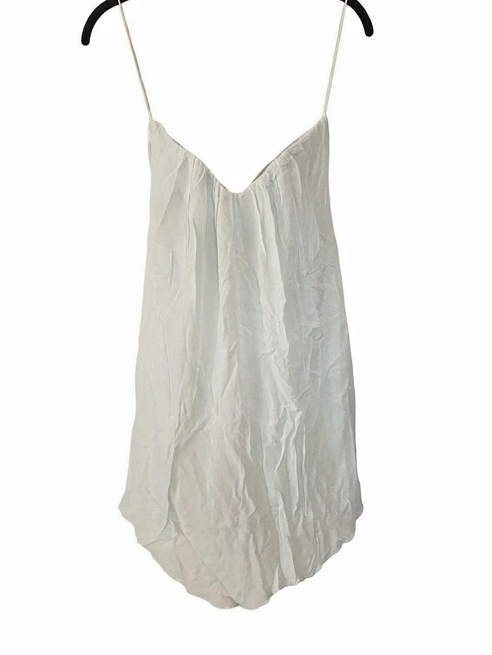 Alice + Olivia Silk Mini Dress Light Blue Open Back Size 8 READ Measurements
